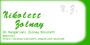 nikolett zolnay business card